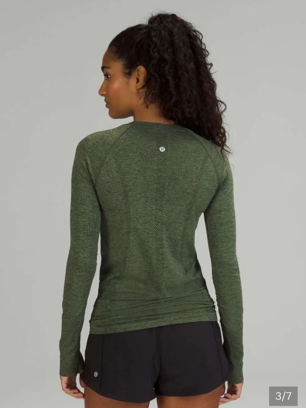 Lululemon Swiftly Tech Long Sleeve Shirt Rainforest Green Heathered Womens 6